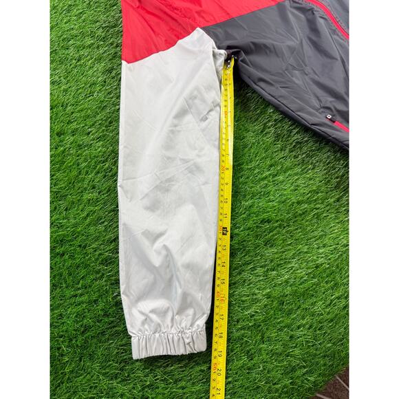 NBA Houston Rockets Windbreaker Jacket Mens S Red Black Gray Hooded Zip Up Sport - Picture 7 of 10